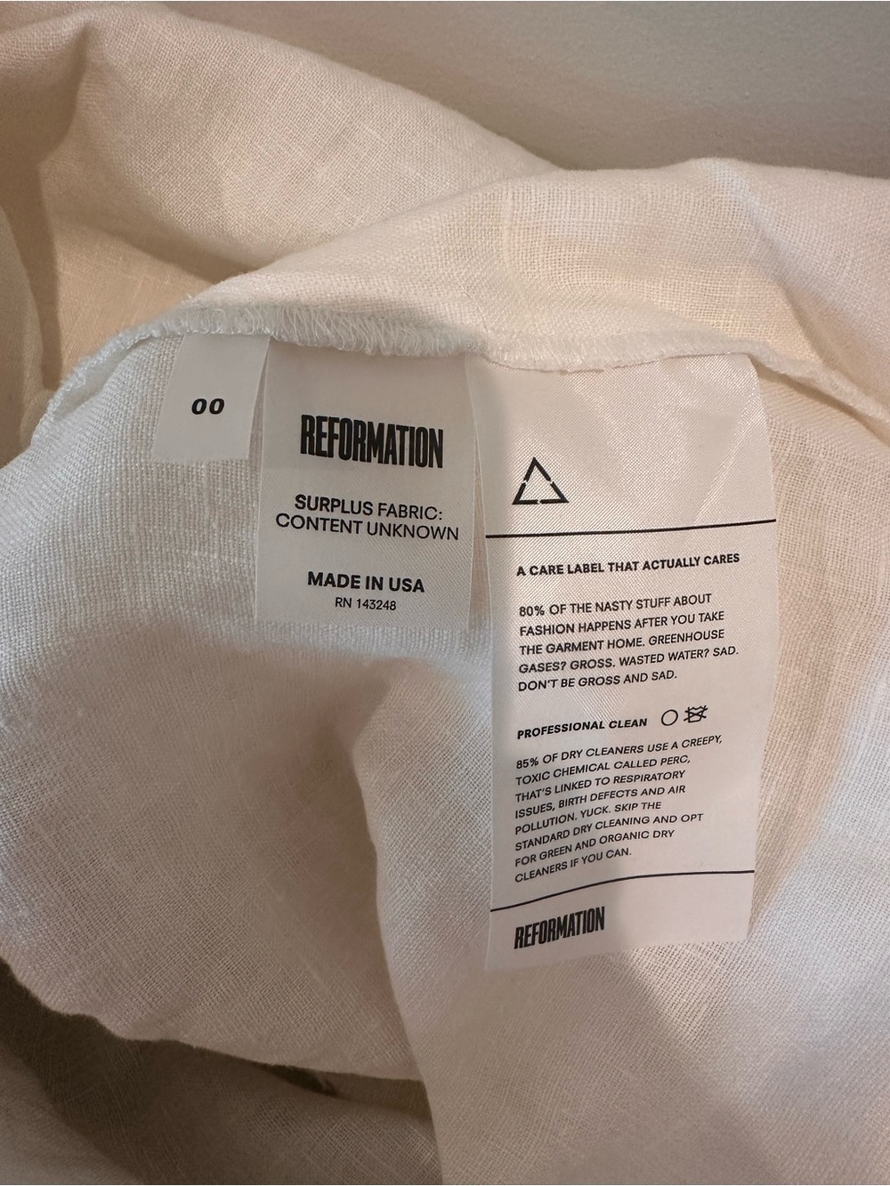 Reformation Cream Linen Set - Picture 7 of 12